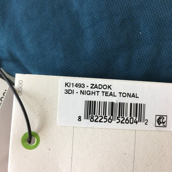 Kipling Zadok Night Teal Tonal Cosmetic Pencil Case Pouch Bag Accessory nwt - Picture 10 of 15